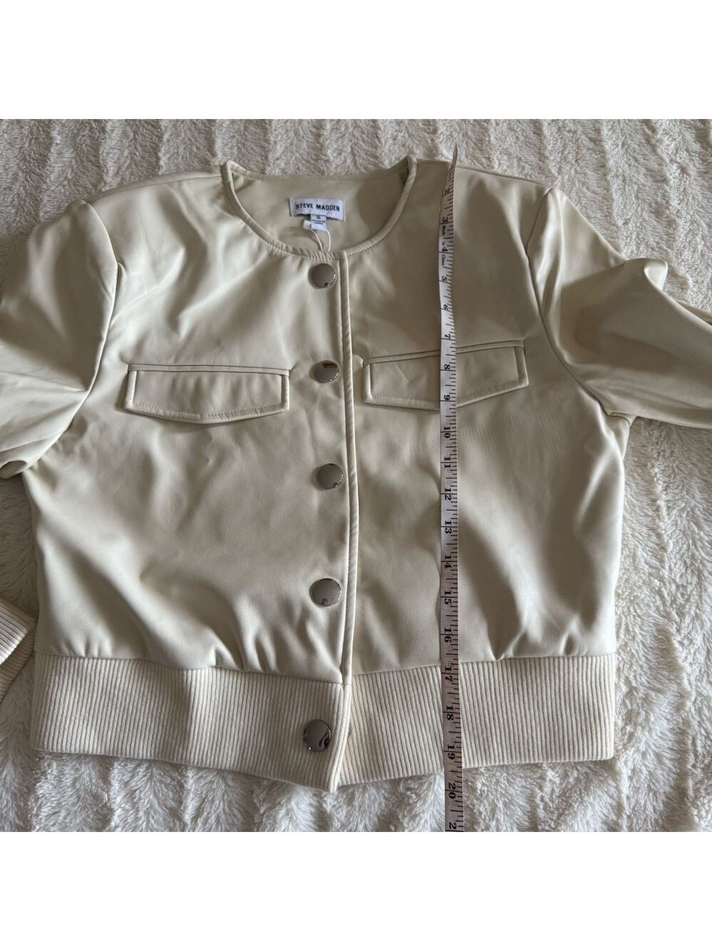 ⭐️Steve Madden Cream bomber Jacket - Picture 7 of 11
